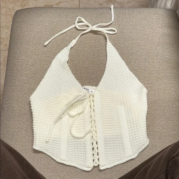 12th Tribe Ivory Knit Top - Picture 2 of 4